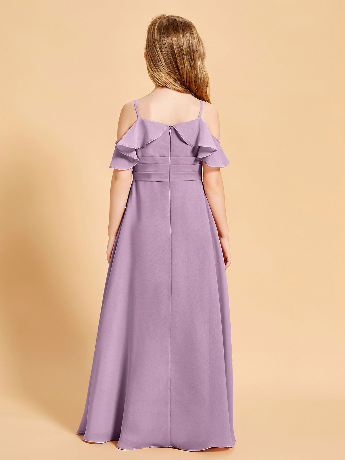 Off-the-Shoulder Bridesmaid Gown for Juniors Wisteria